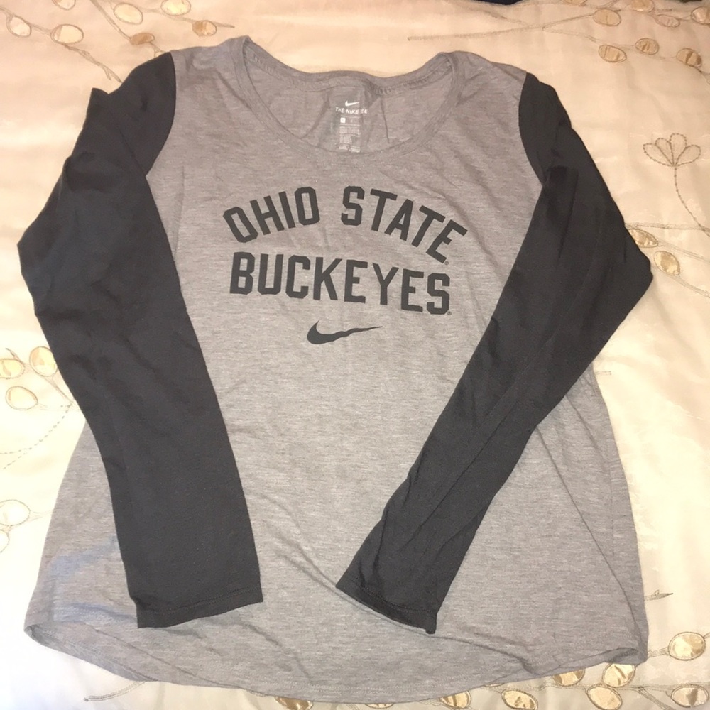 Nike Long Sleeve Raglan Ohio State Buckeyes Tee